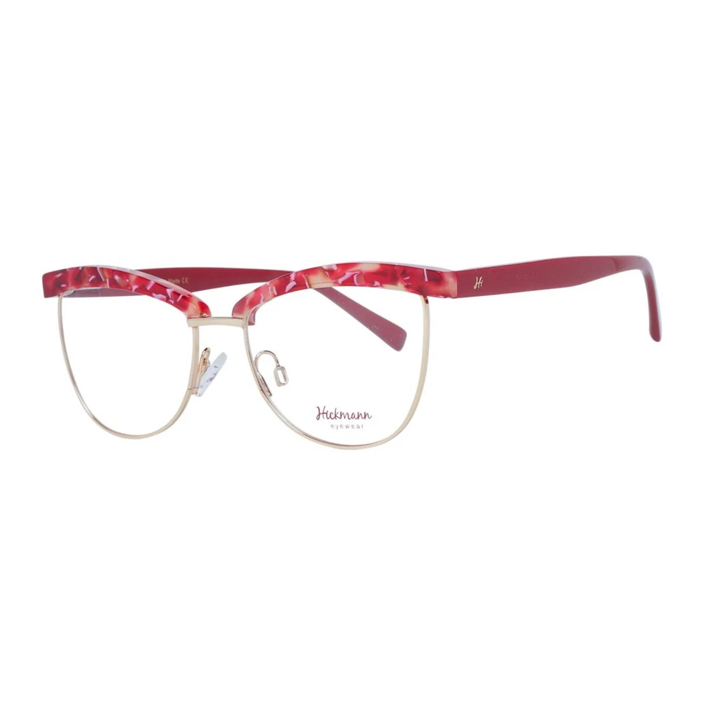 Ana Hickmann Rode Vierkante Metalen Optische Frames voor Vrouwen Red Dames