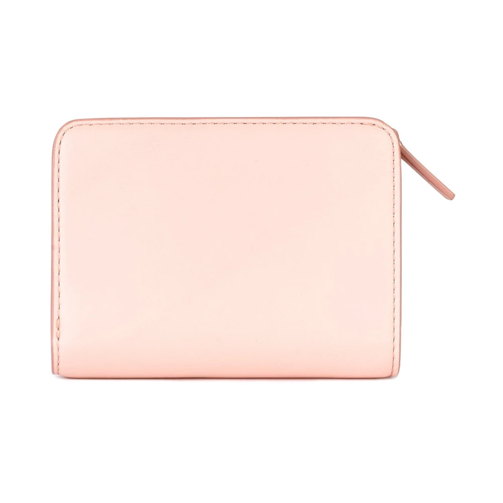 Marc Jacobs Roze Leren Mini Compact Portemonnee Pink Dames