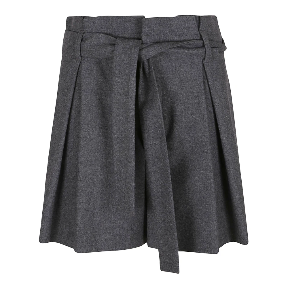 RED Valentino Rook Stretch Flanellen Shorts Gray Dames