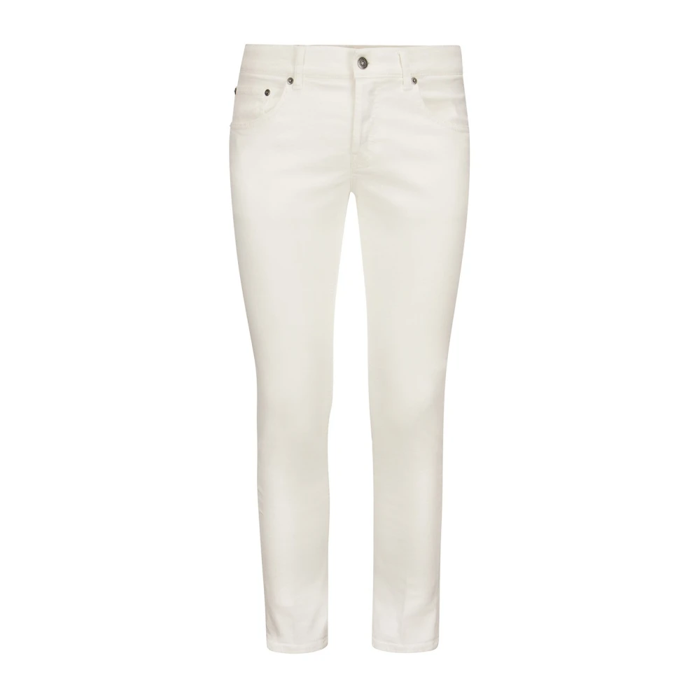Dondup Mannelijk Wit Jeans Heren, W30, Katoen, Slim-Fit Jeans