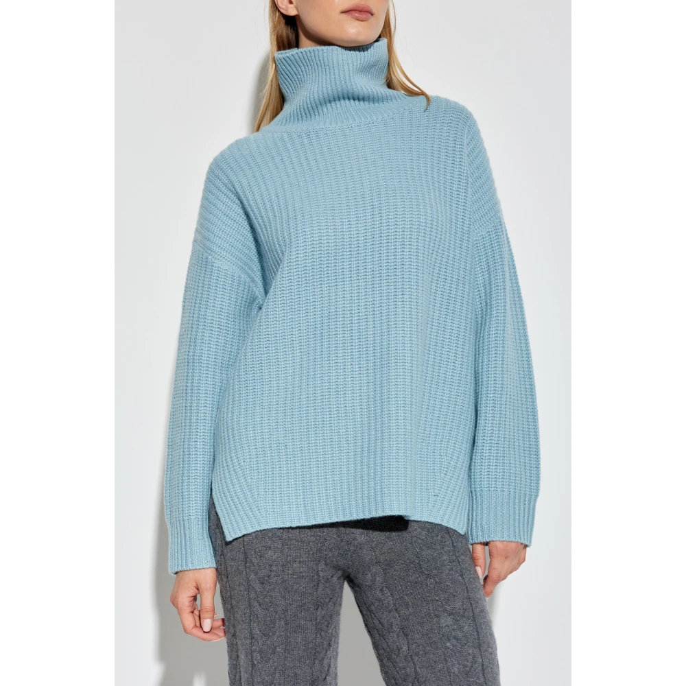 Lisa Yang Cashmere Turtleneck Therse Blue Dames