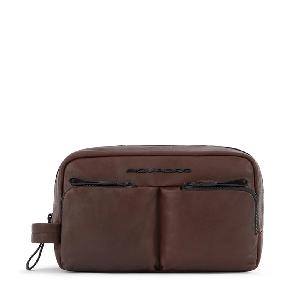 Piquadro Mannelijk Bruin Tassen Heren, One Size, Toiletry Bag
