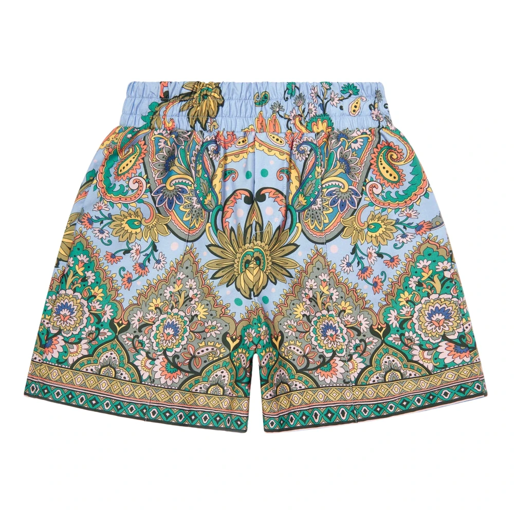 Etro Boys Blue Paisley Print Shorts - Shorts - 16 Y - Kids