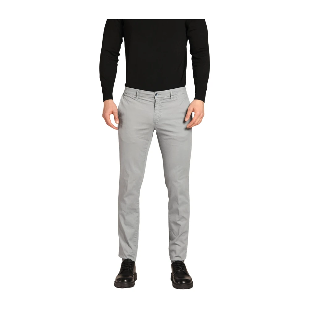 Mason's Gabardine stretch chino broek regular fit Blue Heren