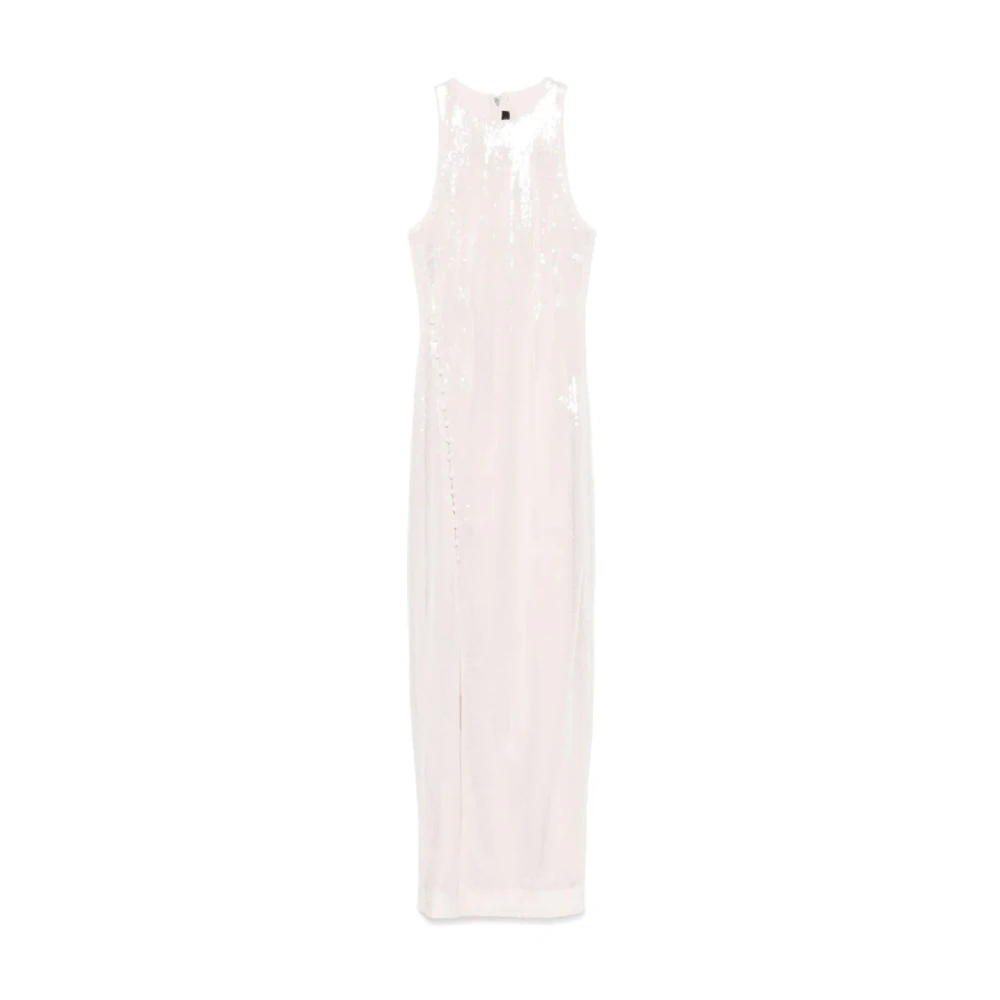 Rotate Birger Christensen Women's Beige Maxi Dresses, Xs, Sequins Buttoned Dress