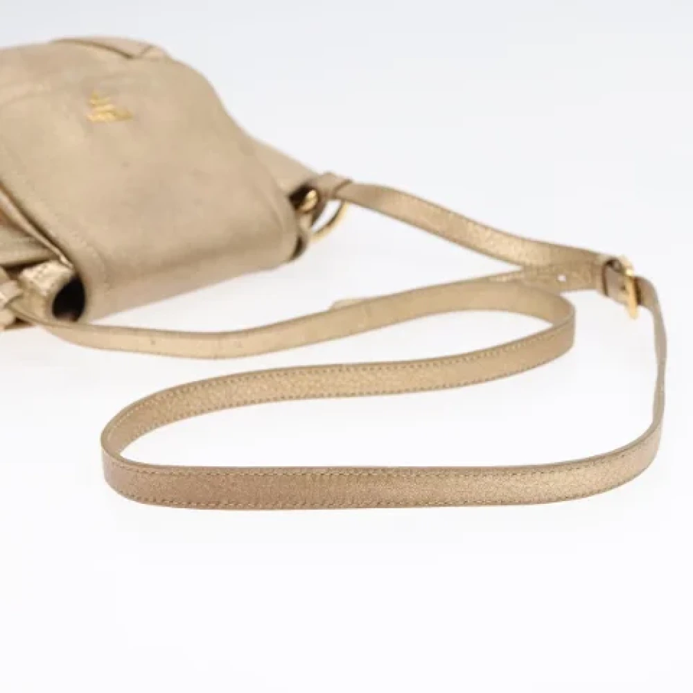 Prada Vintage Pre-owned Leather prada-bags Yellow Dames
