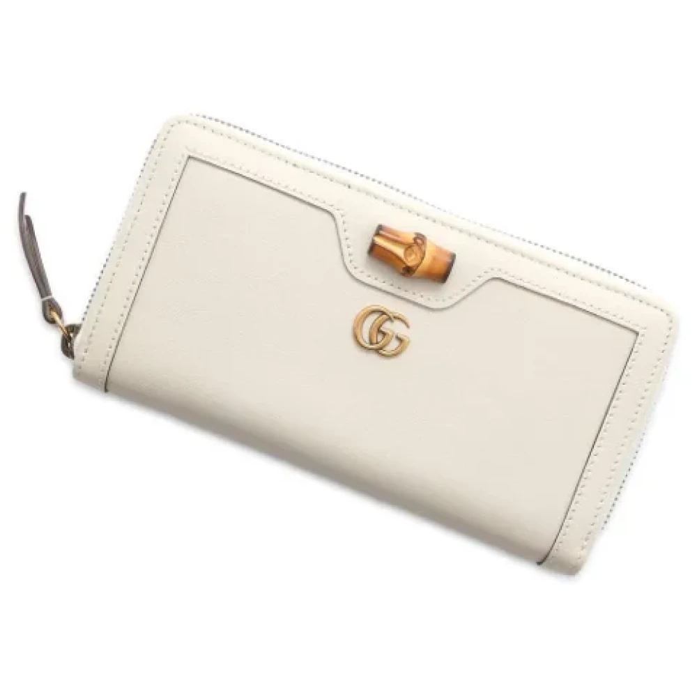 Gucci Vintage Pre-owned Leather wallets White Dames