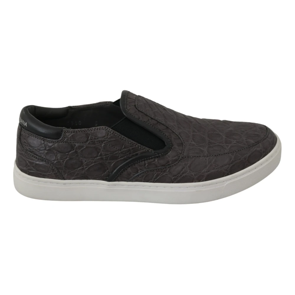 Dolce & Gabbana Men's Gray Sneakers, 6 1/2 Uk, Loafers Flats