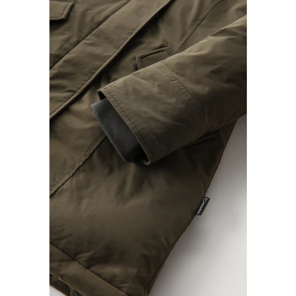 Woolrich Luxe Arctic Raccoon Parka Green Dames
