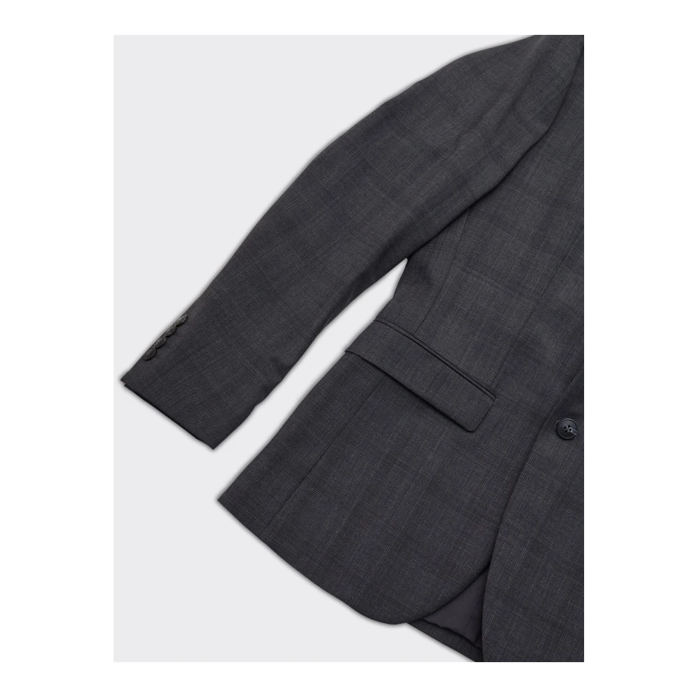 Selected Homme Slim Check Donkergrijze Blazer Gray Heren