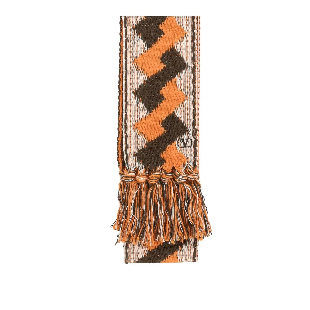 Valentino Garavani Geometrisch Patroon Katoenen Sjaal Multicolor Heren