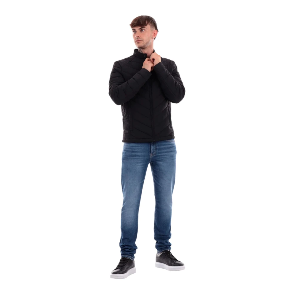 Guess Korte Gewatteerde Jas Black Heren