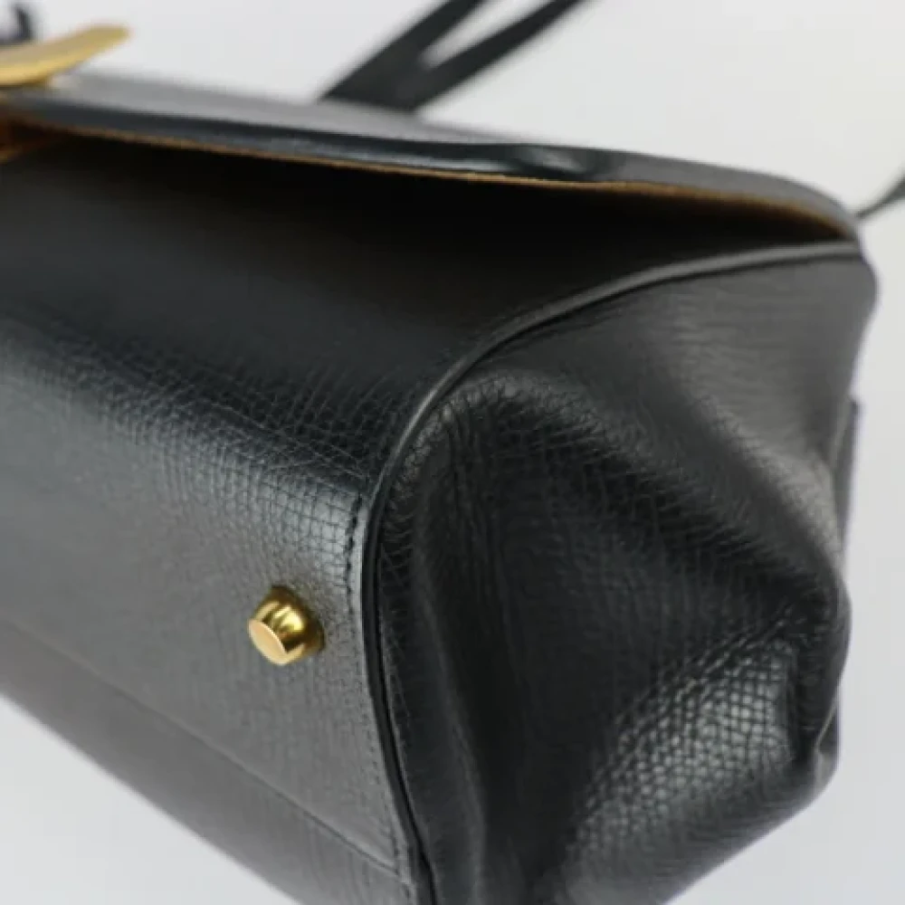 Bottega Veneta Vintage Pre-owned Leather shoulder-bags Black Dames