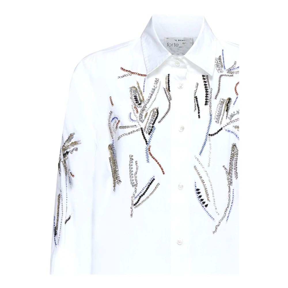Forte Witte Elegante Blouse White Dames