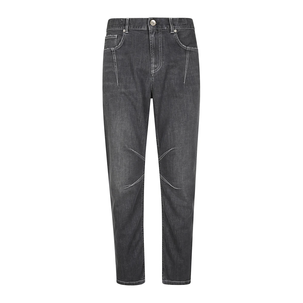 Eleventy Stretch Denim Broek met Moderne Pasvorm Gray Heren