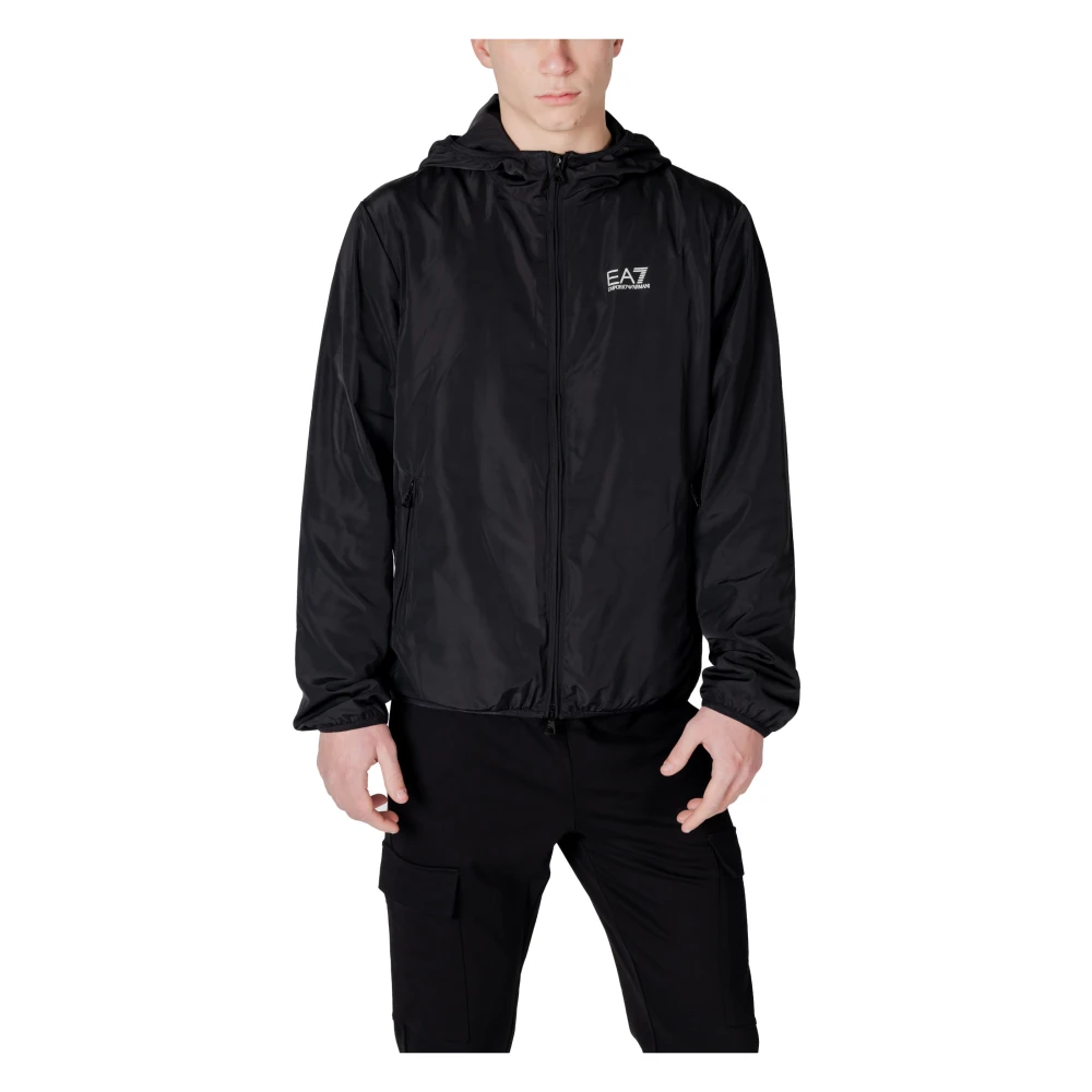 Emporio Armani EA7 Lente Zomer Heren Polyester Jassen Collectie Black Heren