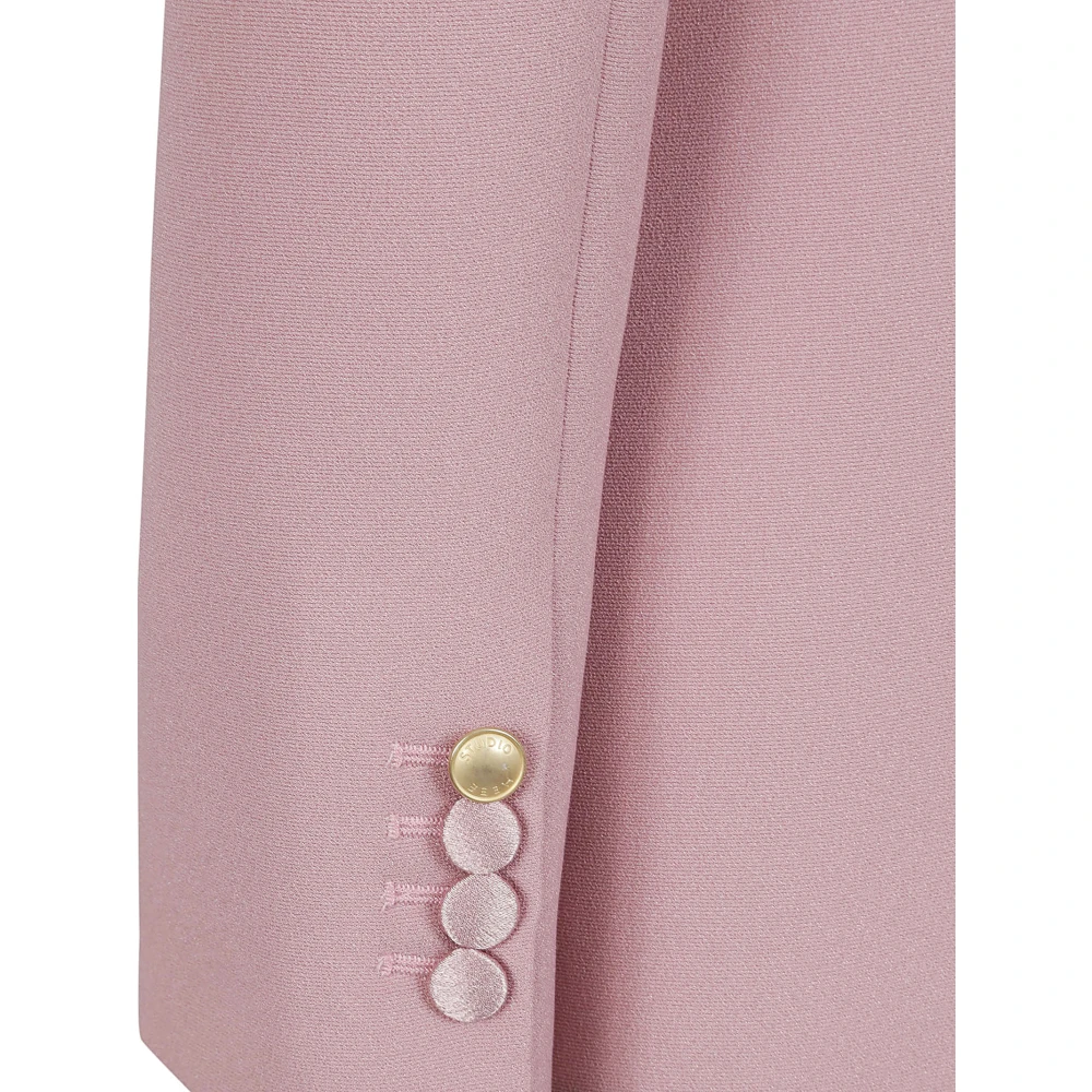 Hebe Studio Roze Polyester Jas Made in Italy Pink Dames