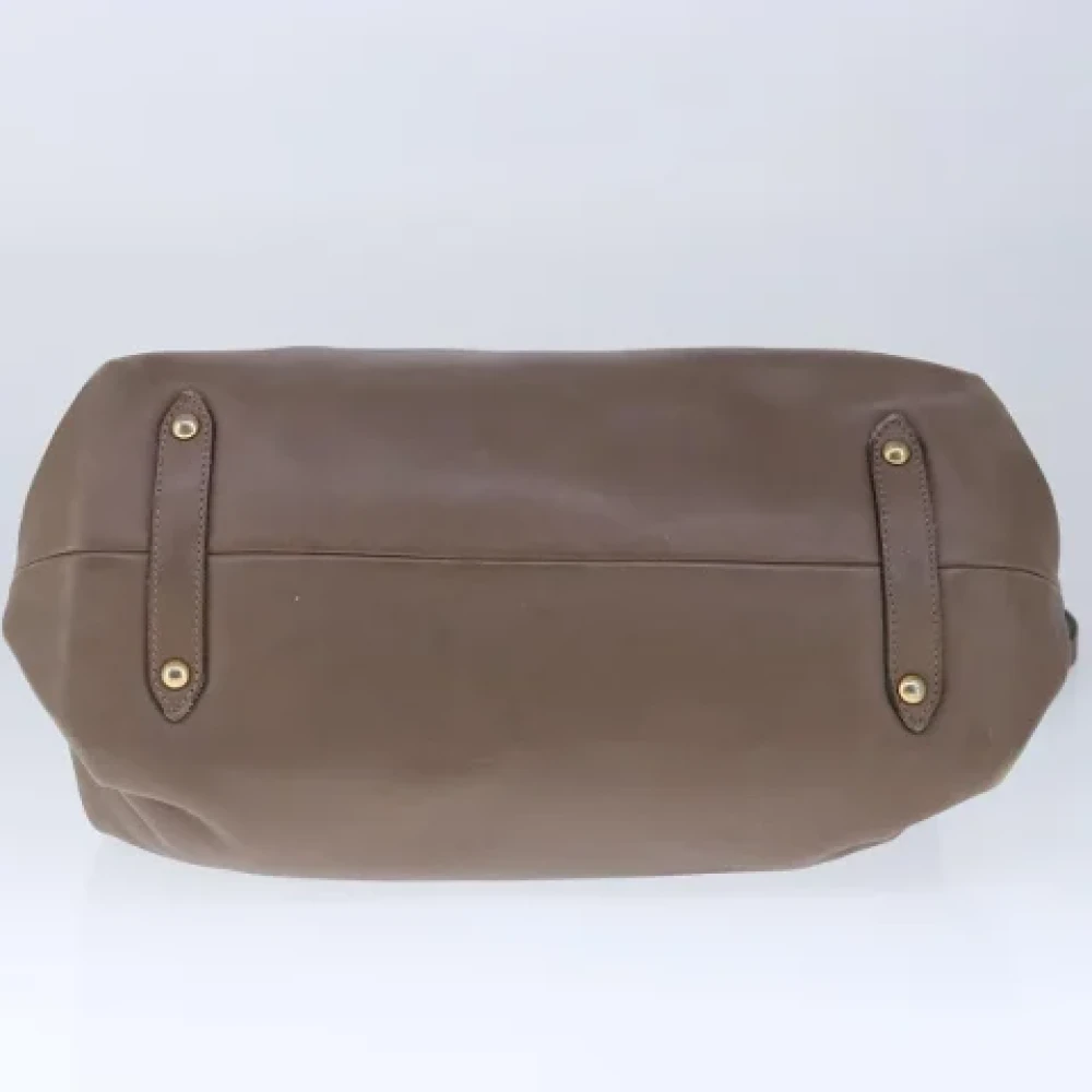 Salvatore Ferragamo Pre-owned Leather handbags Brown Dames