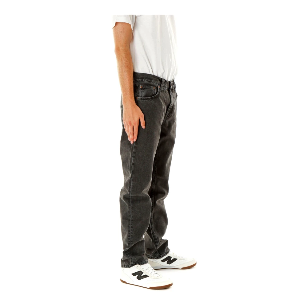 Nudie Jeans Mid Waist Straight Fit Denim Jeans Gray Heren