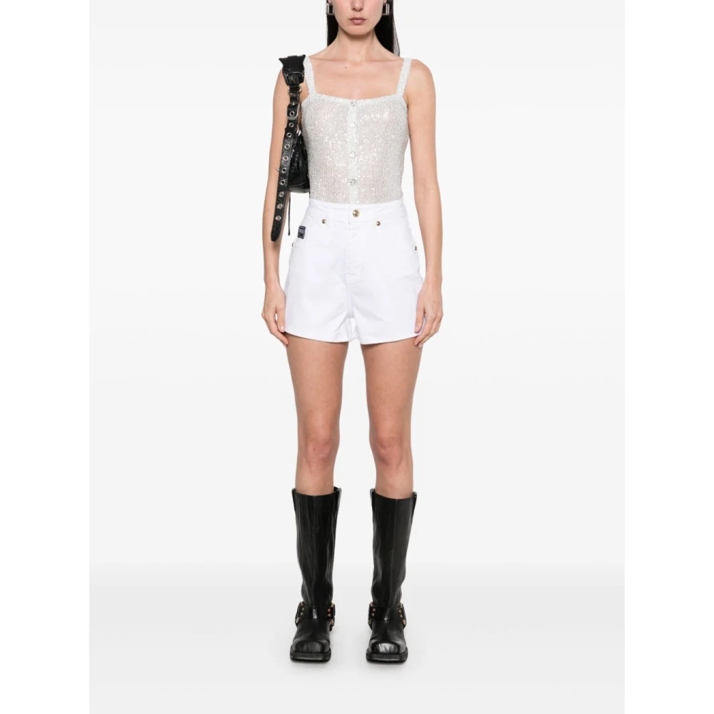 Versace Jeans Couture Witte Jeans voor Vrouwen White Dames