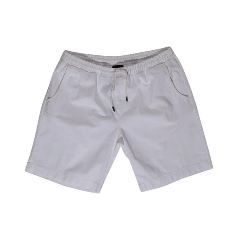 RefrigiWear Witte katoenen Bermuda shorts met stretch White Heren
