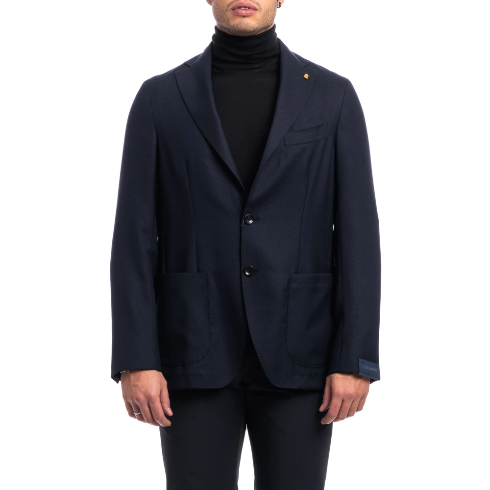 Sartoria Latorre Men's Blue Blazers, Xl, Giacca In Lana