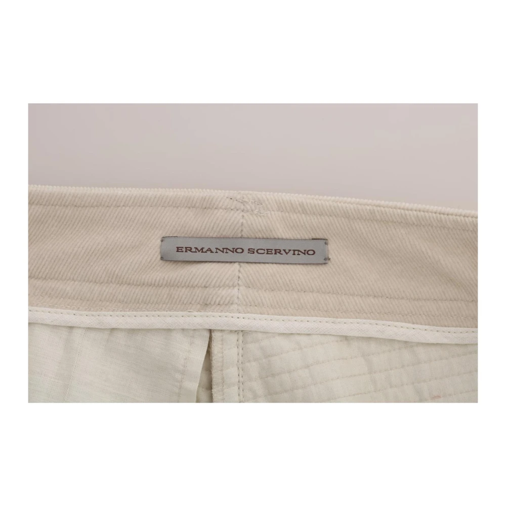 Ermanno Scervino Stijlvol Beige Corduroy Skinny Broek Beige Dames