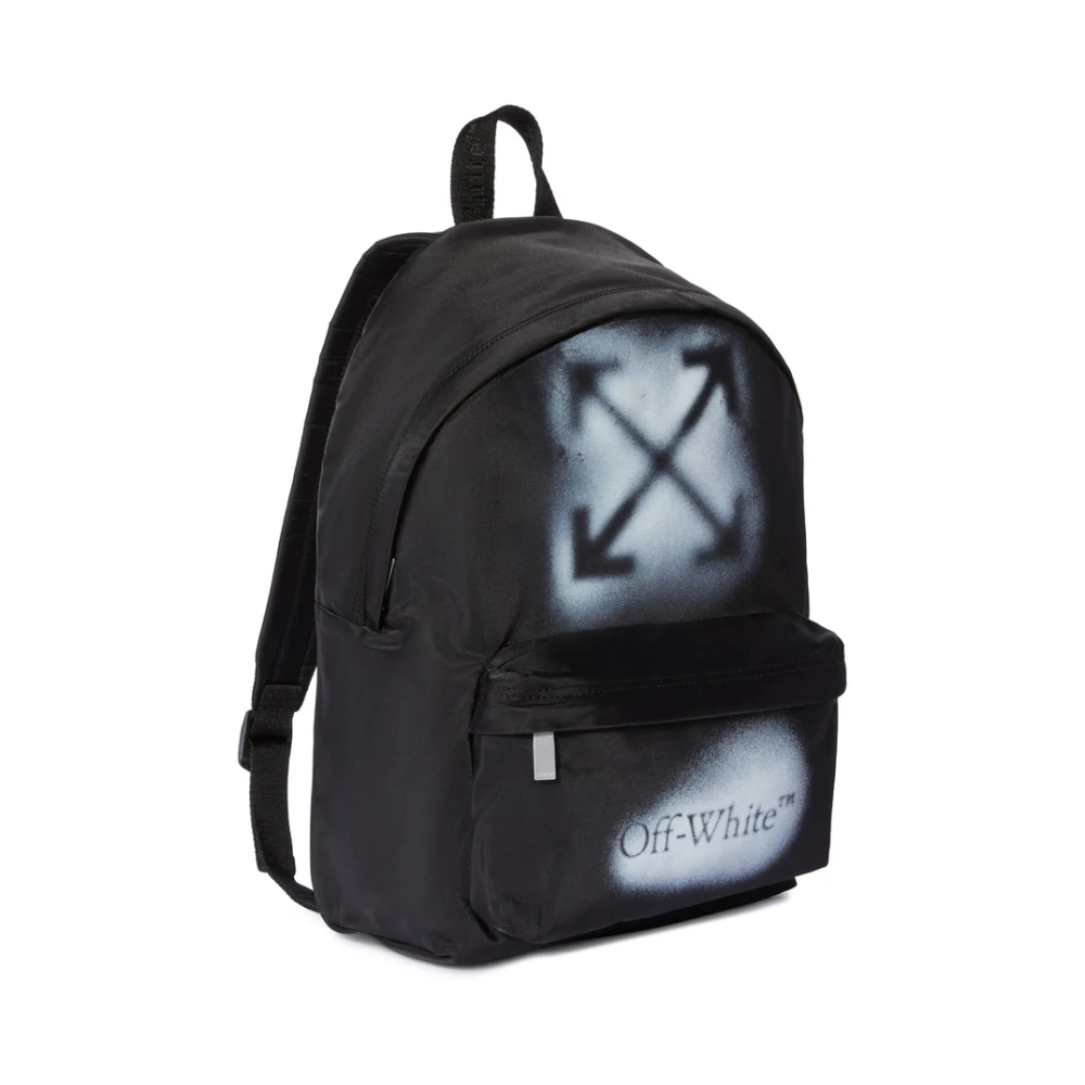 Off White Zwarte Rugzak met Laptopvak Black Heren