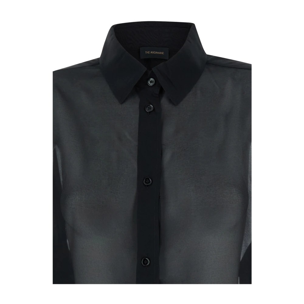 Andamane Zwarte Georgiana Georgette Shirt Black Dames