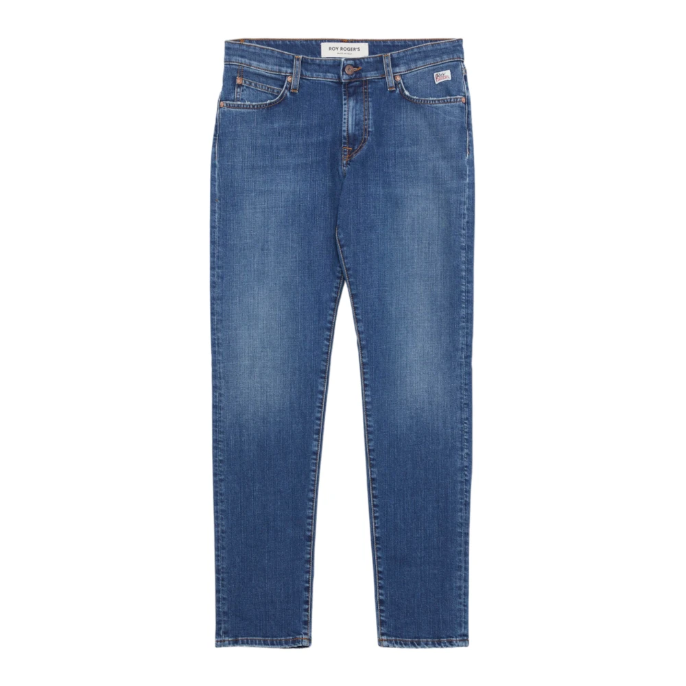 Roy Roger's Denim Stretch Jeans Weared Style Blue Heren