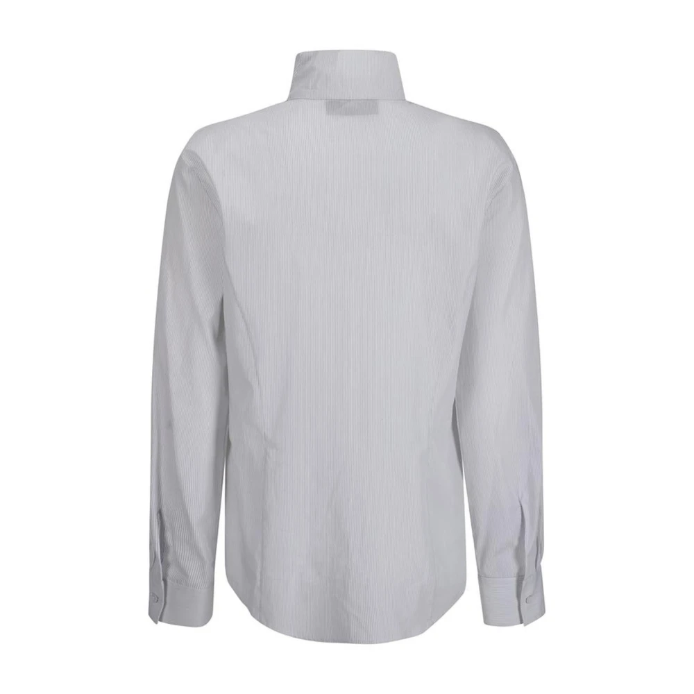 Fendi Gestreept V-hals Katoenen Shirt White Dames