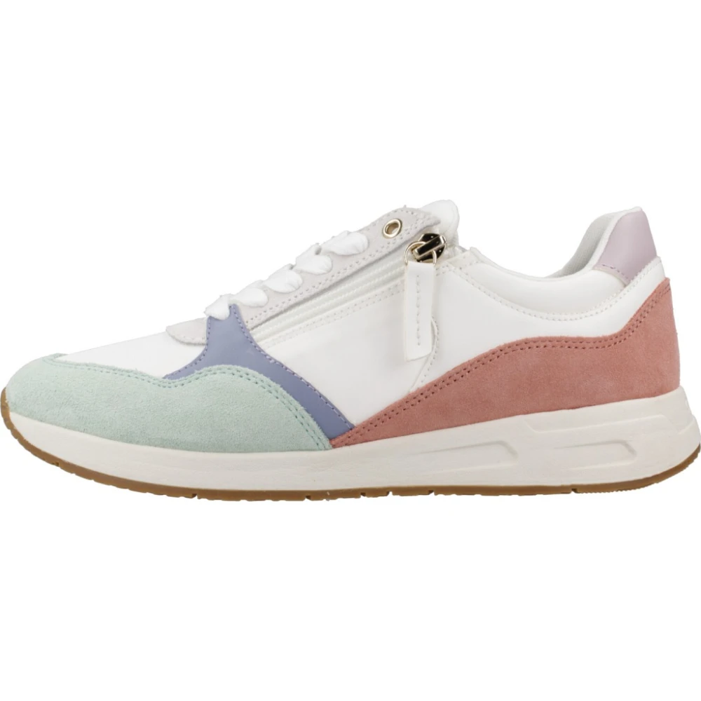 Geox Vrouw Multicolor Schoenen Dames, Veelkleurig, 41 Eu, Suède, Stijlvolle Sneakers