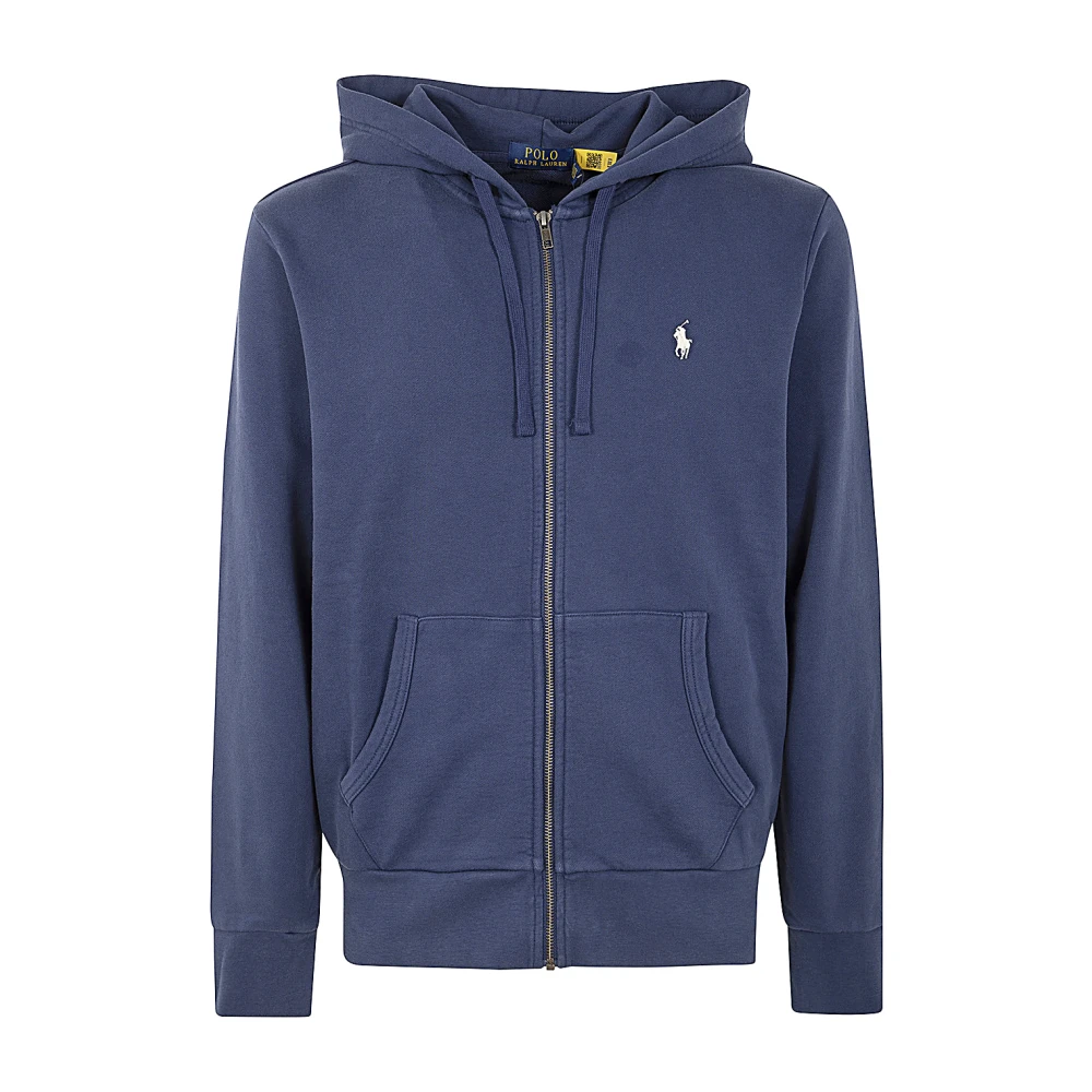 Polo Ralph Lauren Navy Full Zip Hoodie Blue, Herr