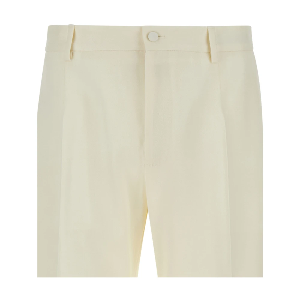 Dolce & Gabbana Wide Trousers White Heren