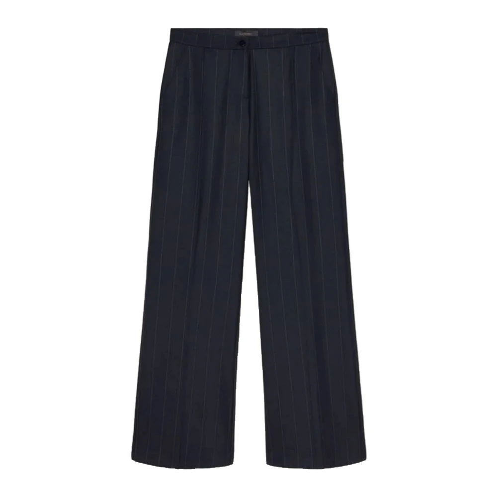 Elena Mirò Stijlvolle Broek met 100% Samenstelling Blue Dames