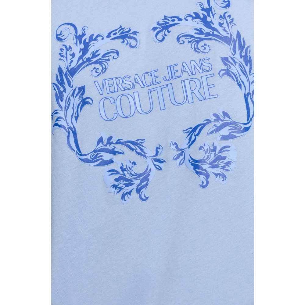 Versace Jeans Couture T-shirt met logo Blue Heren