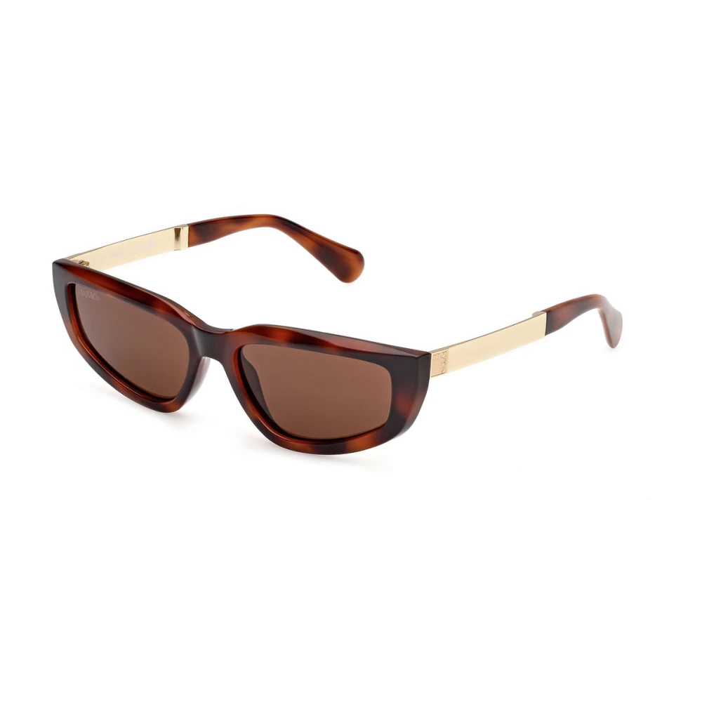 Max & Co Brown Sunglasses, Female, 56 Mm, Cat-Eye Sunglasses Glossy