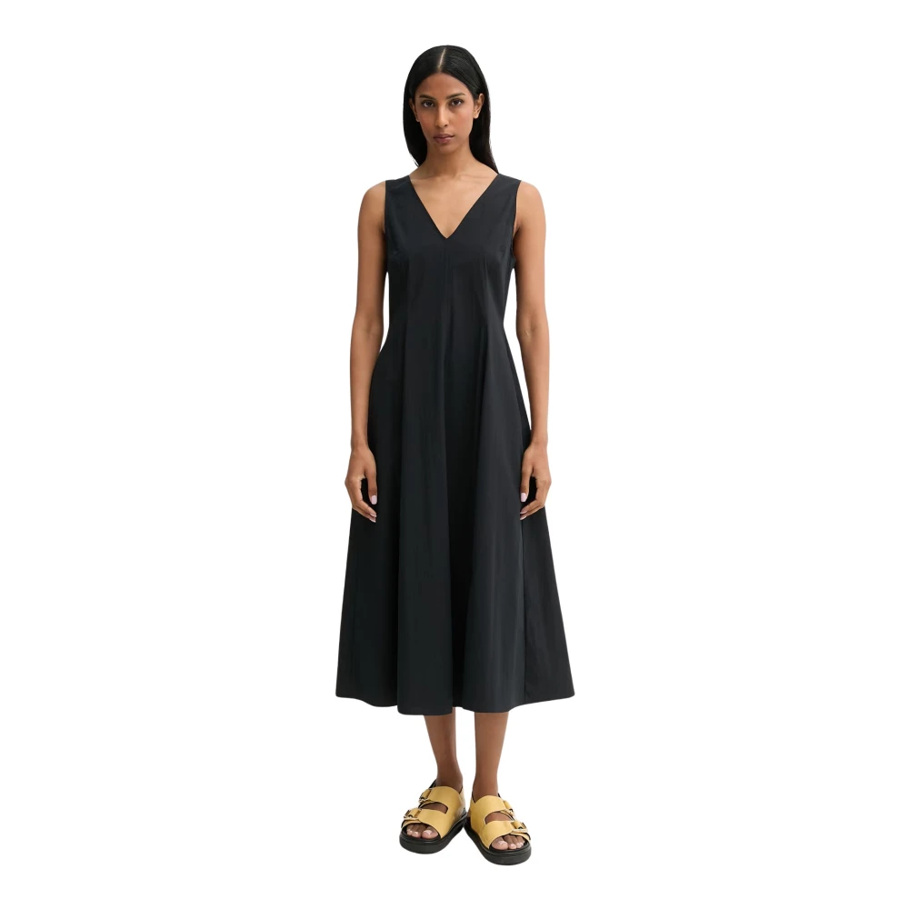 Marc O'polo Damen Schwarz Kleid Mit Ausgestelltem Rock - Bild 3