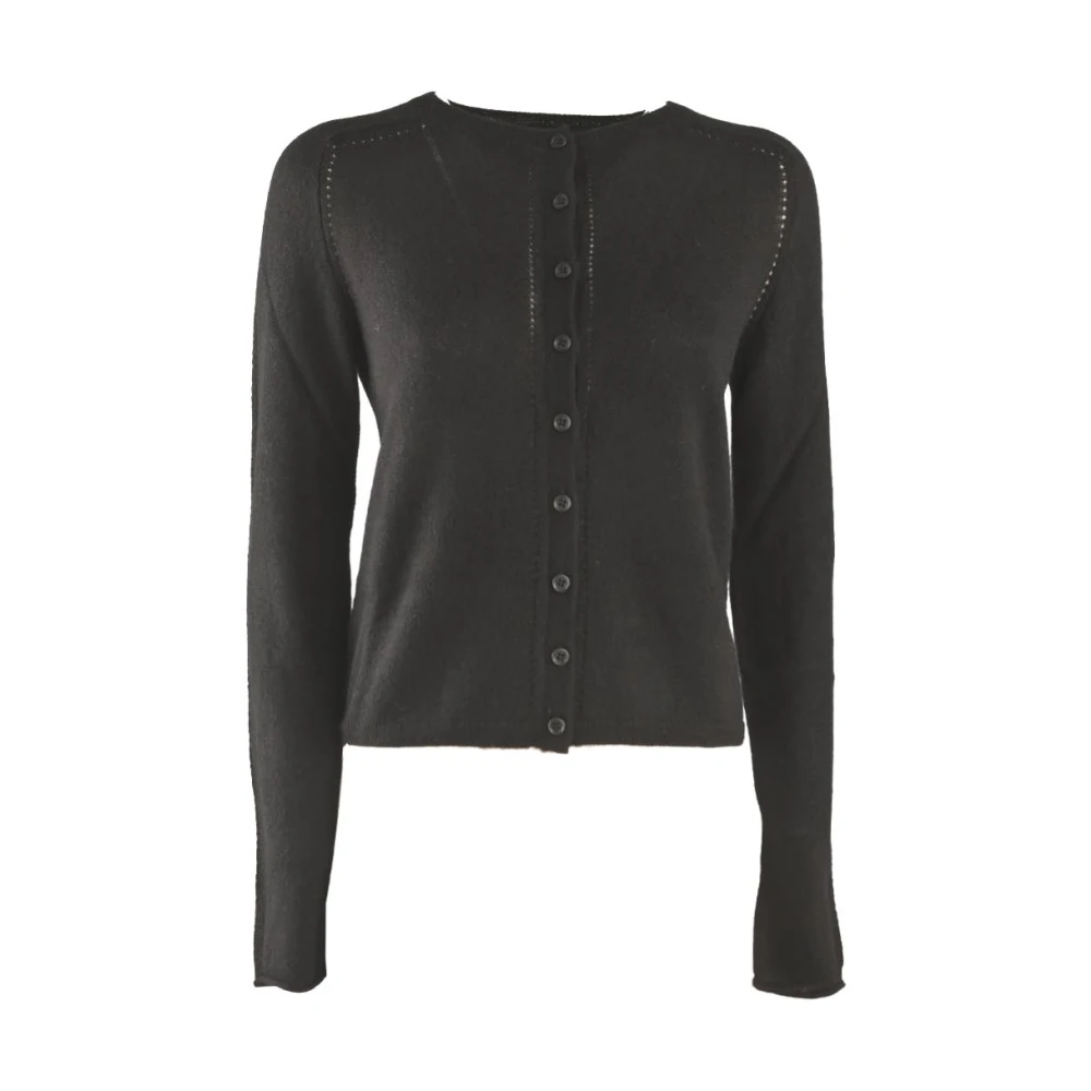 Pinko Wollen Cardigan Sweater Essential Look Black Dames