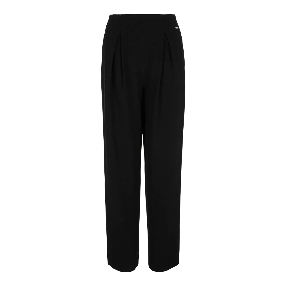 Armani Exchange Women's Black Pantalone - Wide Trousers - 2XS - Trousers