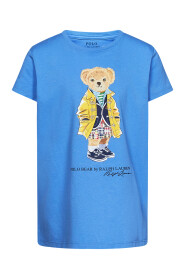 Niebieska koszulka Polo Bear z nadrukiem