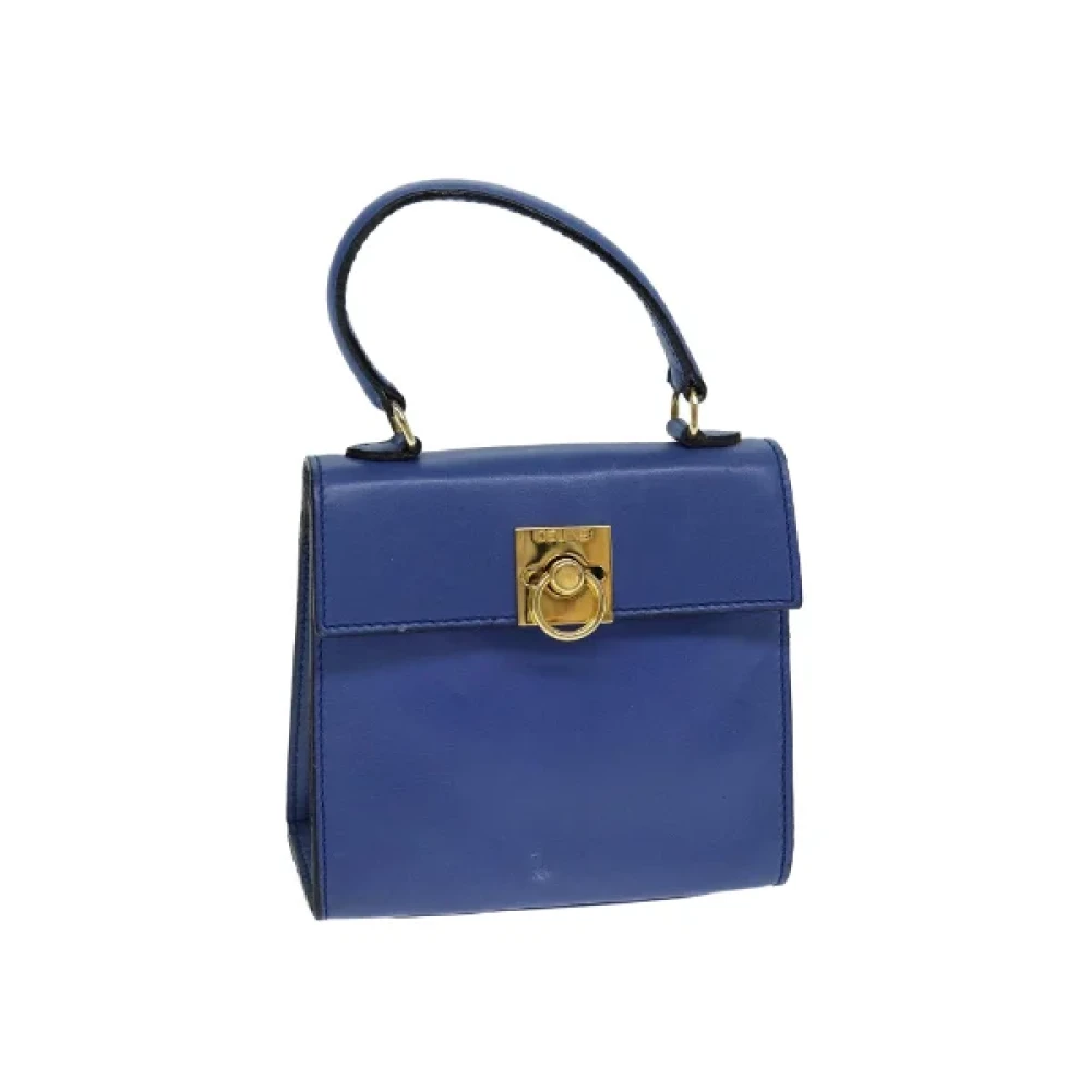 Celine Vintage Pre-owned Leather handbags Blue Dames