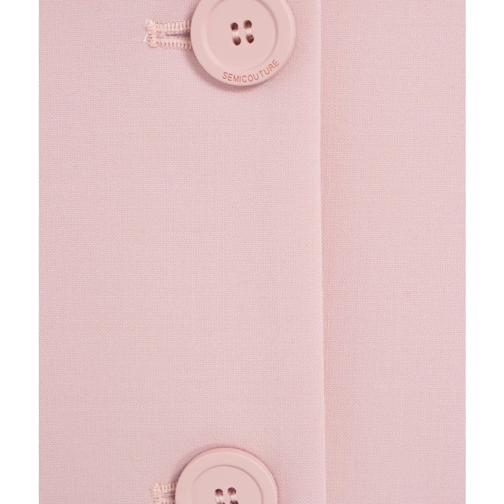 Semicouture Roze Blazer Elegante Stijl Chic Laagjes Pink Dames