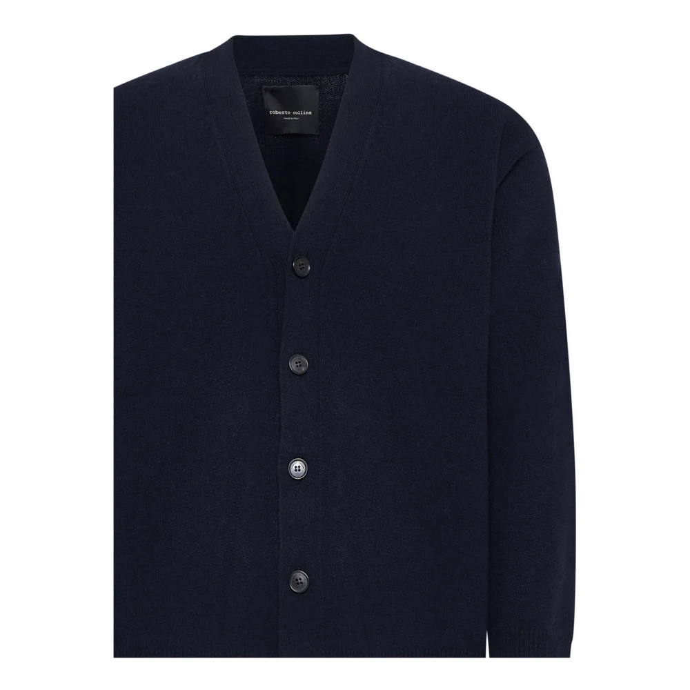 Roberto Collina Blauwe Sweaters voor Mannen Blue Heren