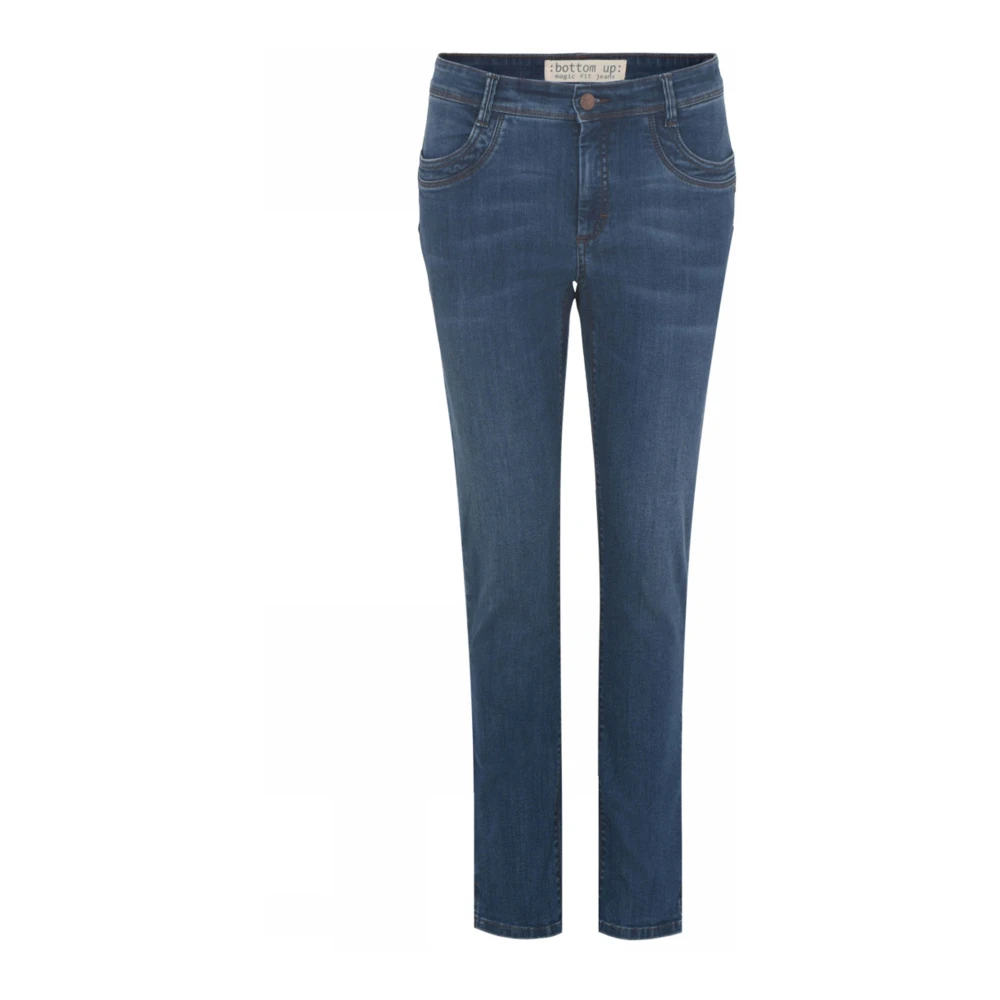 C.ro Women's Blue Slim Fit Jeans, 4XL, Magic Fit Bottom Up Denim Trousers