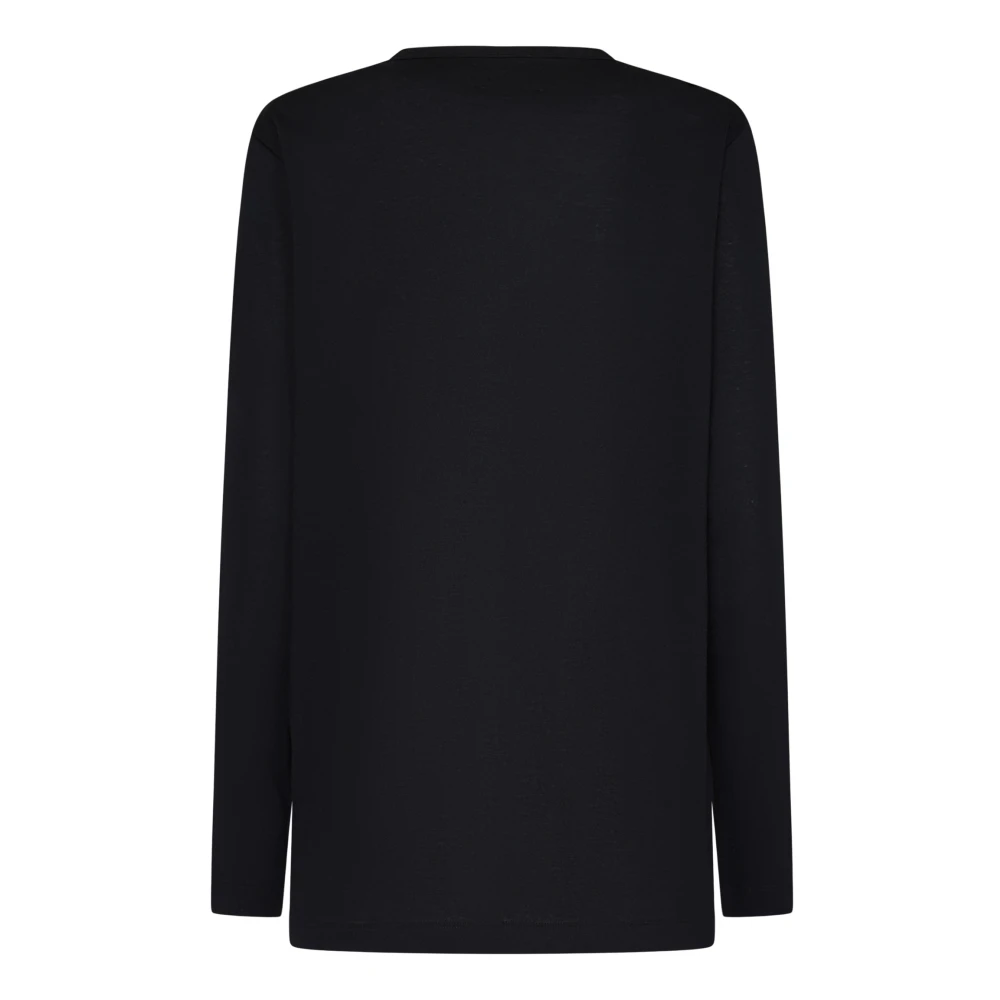 Khaite Zwart Crewneck Topwear Aw24 Black Dames