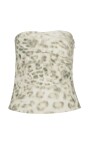 multikleur-strapless-gedrapeerde-top