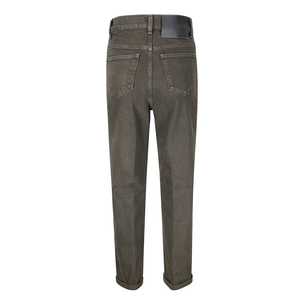 JW Anderson Jeans met manchet en patch Gray Dames