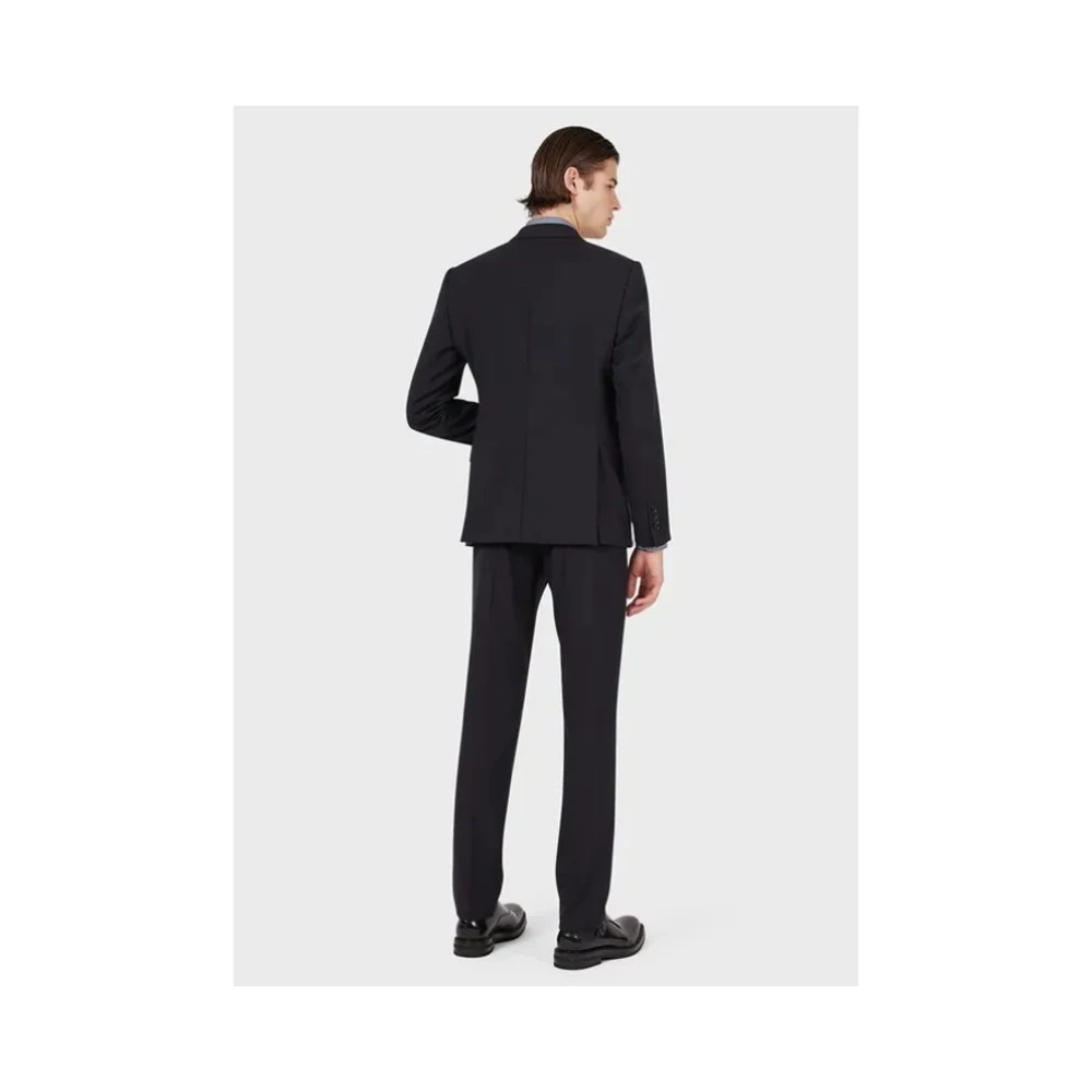 Emporio Armani Tasmania Wollen Pak Jas Black Heren