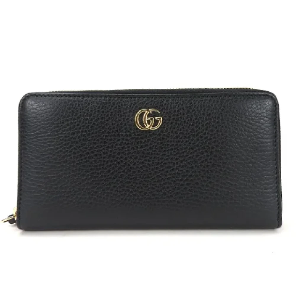 Gucci Vintage Pre-owned Leather wallets Black Dames